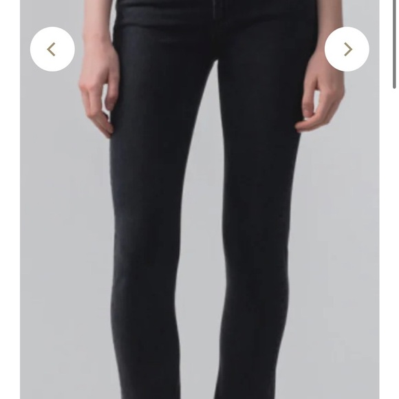 AGOLDE Toni raw Hem Slim Straight Mid Rise Jean Feral Black 30 - Picture 4 of 11